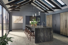Belvedere Quartzite Countertops Waterfall Island