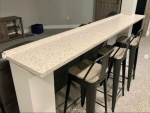 Peppercorn White Quartz Countertops in Cleveland